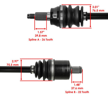 Flecha Eje Homocinetic Delantera Polaris Rzr 1000 Xp 4 14-20