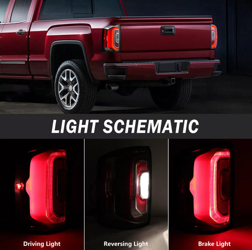 Par Juego Calaveras Gmc Sierra Denali 2016 - 2018 Leds
