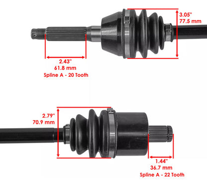 Punta Flecha Homocinetica Delant Polaris Sportsman 570 18-25