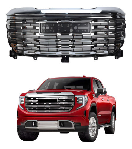 Gmc Sierra Parrilla Coraza 2022 2023 2024 Denali Cromada