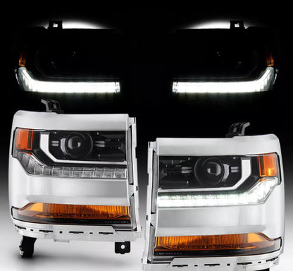 Par Faros Silverado 2016 2017 2018 Xenon Cromo