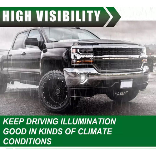 Par Faros Led Niebla Silverado 1500 Chevrolet 2016 2017 2018