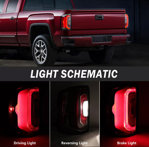 Calavera Derecha Gmc Sierra 2016-2018 Denali Led Premium