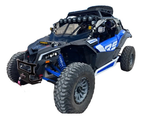Defensa Delantera Can Am Maverick X3 Con Placa Negro