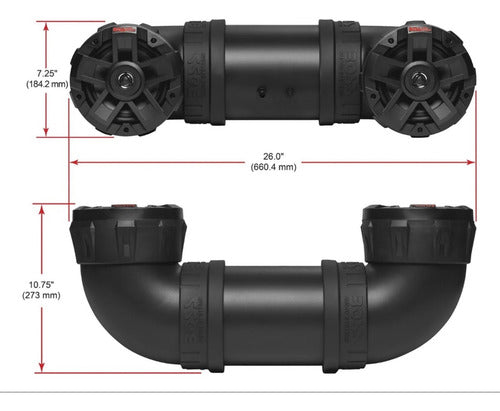 Bocina Boss Sonido Atv Cuatrimoto 6.5 Contra Agua