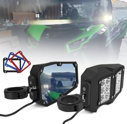 Retrovisores Lateral Con Luz Led Can Am Maverick Polaris Rzr