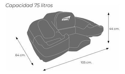 Caja Asiento Trasero Atv Con Respaldo Agarraderas Universal