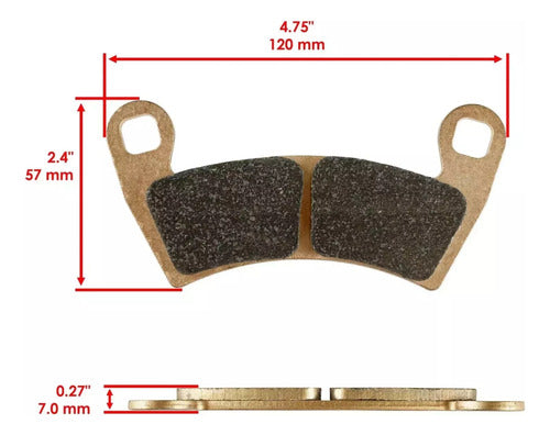 Kit 4 Pz Gold Balatas Polaris Ranger Xp 1000 Eps 2014 2019