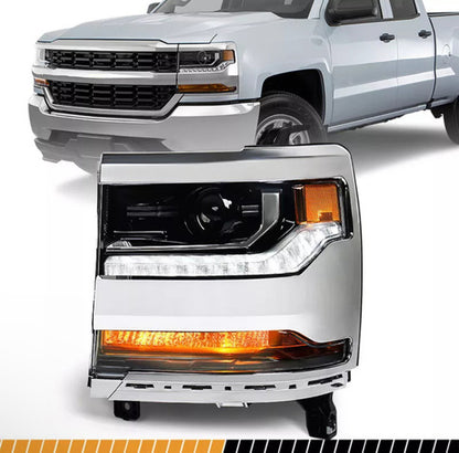 Faros Delanteros Crom Izq / Der Xenon Silverado 16/18