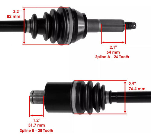 Flecha Trasera Izq/der Polaris Sportsman Forest 570 2015 -22