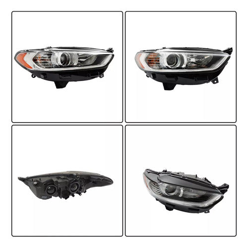 Faros Black Housing Ford Fusion 2013 - 2016 Calidad