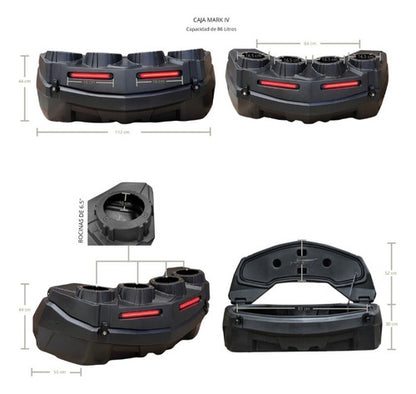 Caja Atv Para Instalacion De 4 Bocinas Cuatrimoto Mod Mark