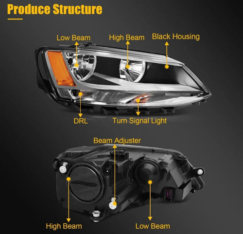 Faro Izq O Der Volkswagen Jetta 2011 - 2018