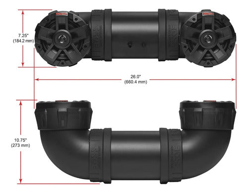 Bocina Sonido Marino Boss Cuatrimoto Atv Utv Weatherproof