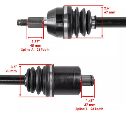 Par De Flechas Eje Trasero Polaris Rzr 1000 2014  Al 2020