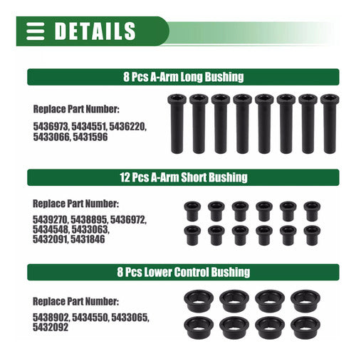 Bujes Traseros Polaris Sportsman 500, 570, 600, 700, 800