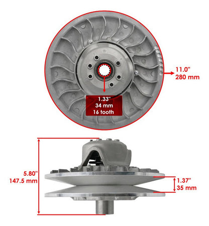 Clutch Secundario Can Am Maverick X3 Del 17 Al 24