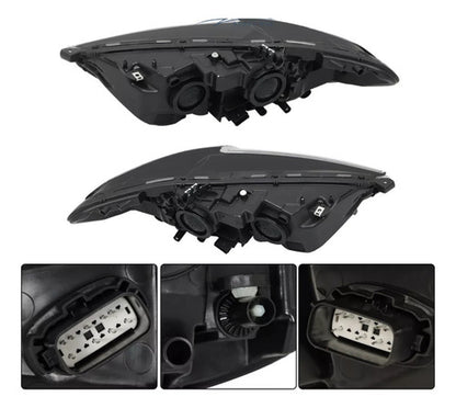 Faros Black Housing Ford Fusion 2013 - 2016 Calidad