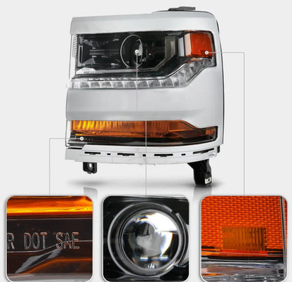 Par Faros Silverado 2016 2017 2018 Xenon Cromo