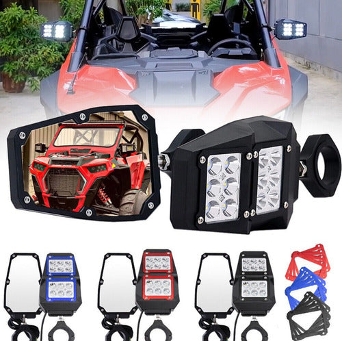 Retrovisores Lateral Con Luz Led Can Am Maverick Polaris Rzr