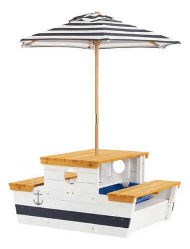 Mesa Infantil Con Sombrilla Members Mark Diseño Barco